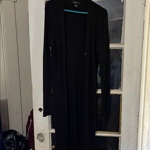 Forever 21 Black Long Sleeve Cardigan Dress